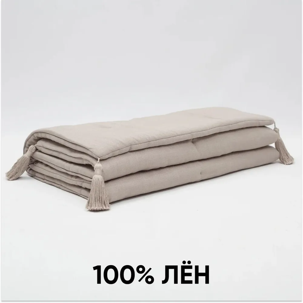 Покрывало дорожка на кровать льняное LOOM & LINEN