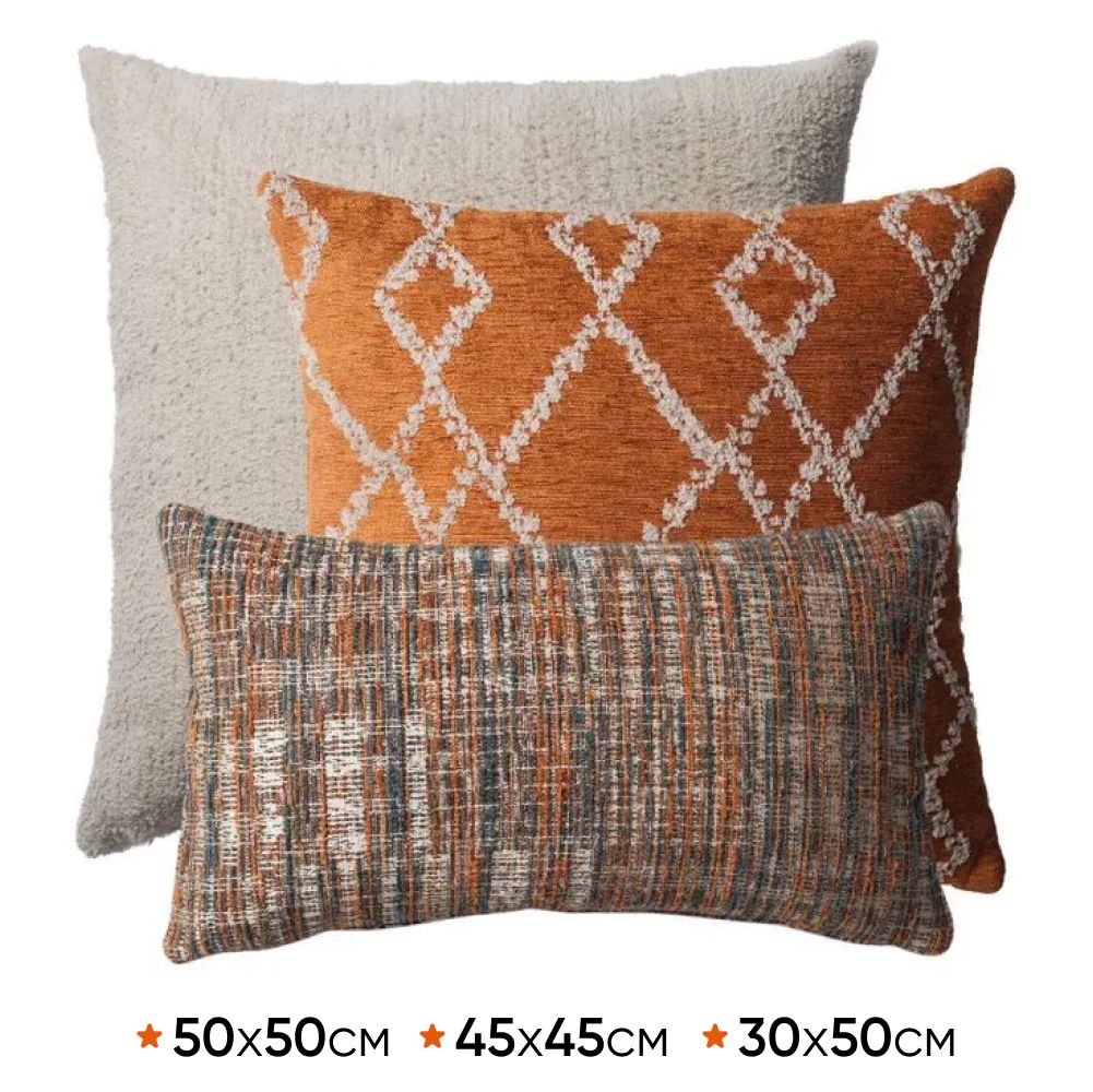 Декоративные подушки для дивана, комплект 3 шт. Cozy & Tweed 50x50, 45x45, 30x50