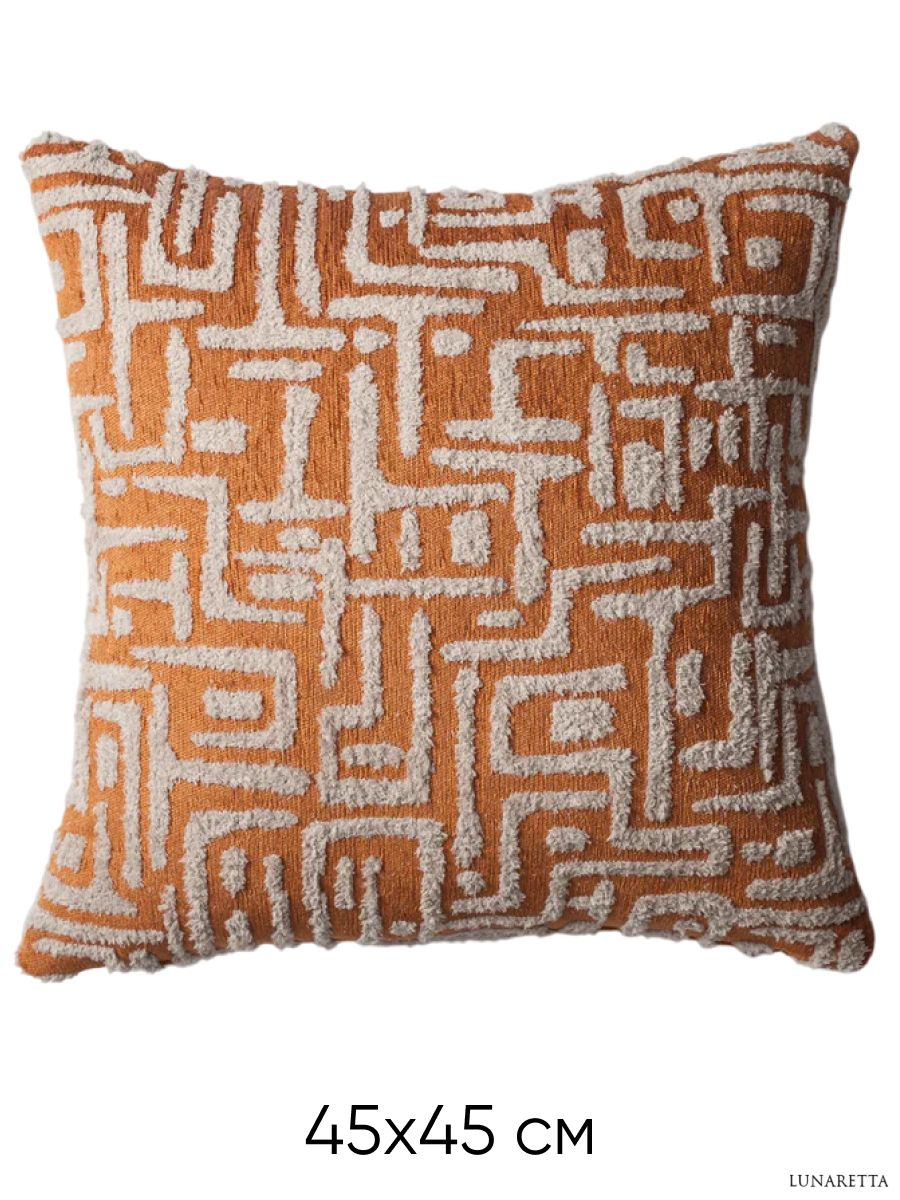 Декоративные подушки для дивана, комплект 3 шт. Eliza & Gilda & Loom Orange 50x50, 45x45, 40x60